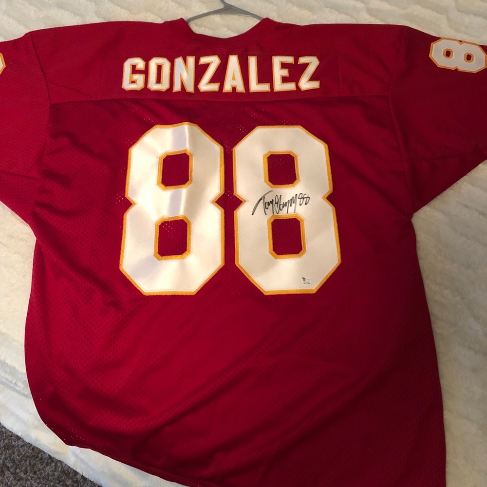 Authentic autographed Tony Gonzalez jersey